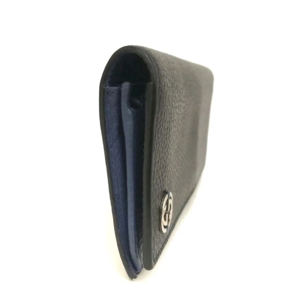 GUCCI Interlocking G Leather Long Bifold Wallet Black - Picture 2 of 8